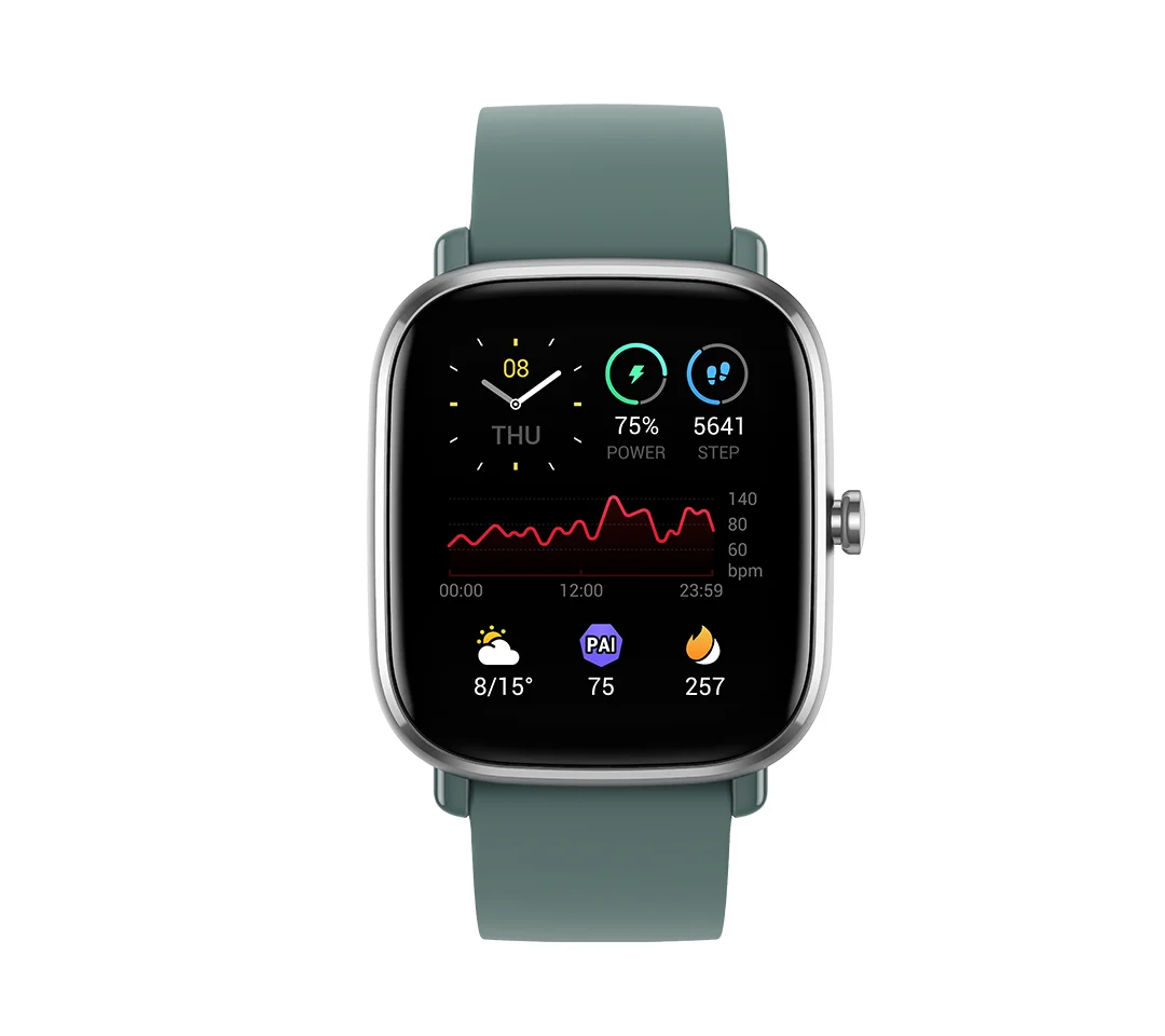 Amazfit GTS 2 мин Smartwatch 5ATM Водонепроницаемость активно-матричные осид дисплеем 70 спортивных режимов кислород в крови сердечный ритм отслеживания для