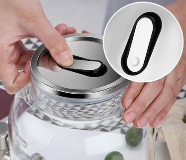 3L High borosilicate glass Juice Dispenser With Stand Glass Jar With Faucet Tap