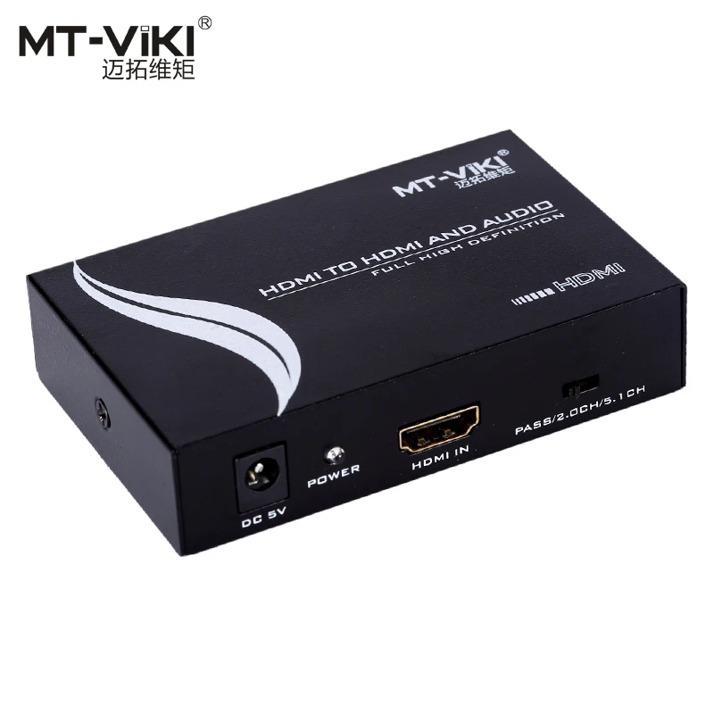 MT-VIKI MT-HA12 OEM ODM 1080p 60hz Hdmi Audio Separator Hdmi to Hdmi+Audio+Spdif+R/L Audio Signal Converter Audio Splitter