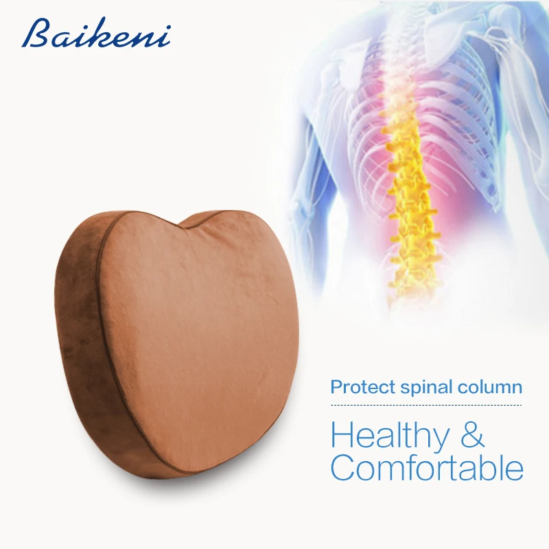 Bamboo charcoal core Lumbar Pillow Office School Chair Memory Foam Back Posture Pillow