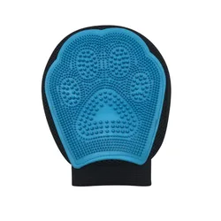 Amazon Small Puppy Fur Shedding Mittens Pet Washing Brush Silicone Dog Grooming Gloves