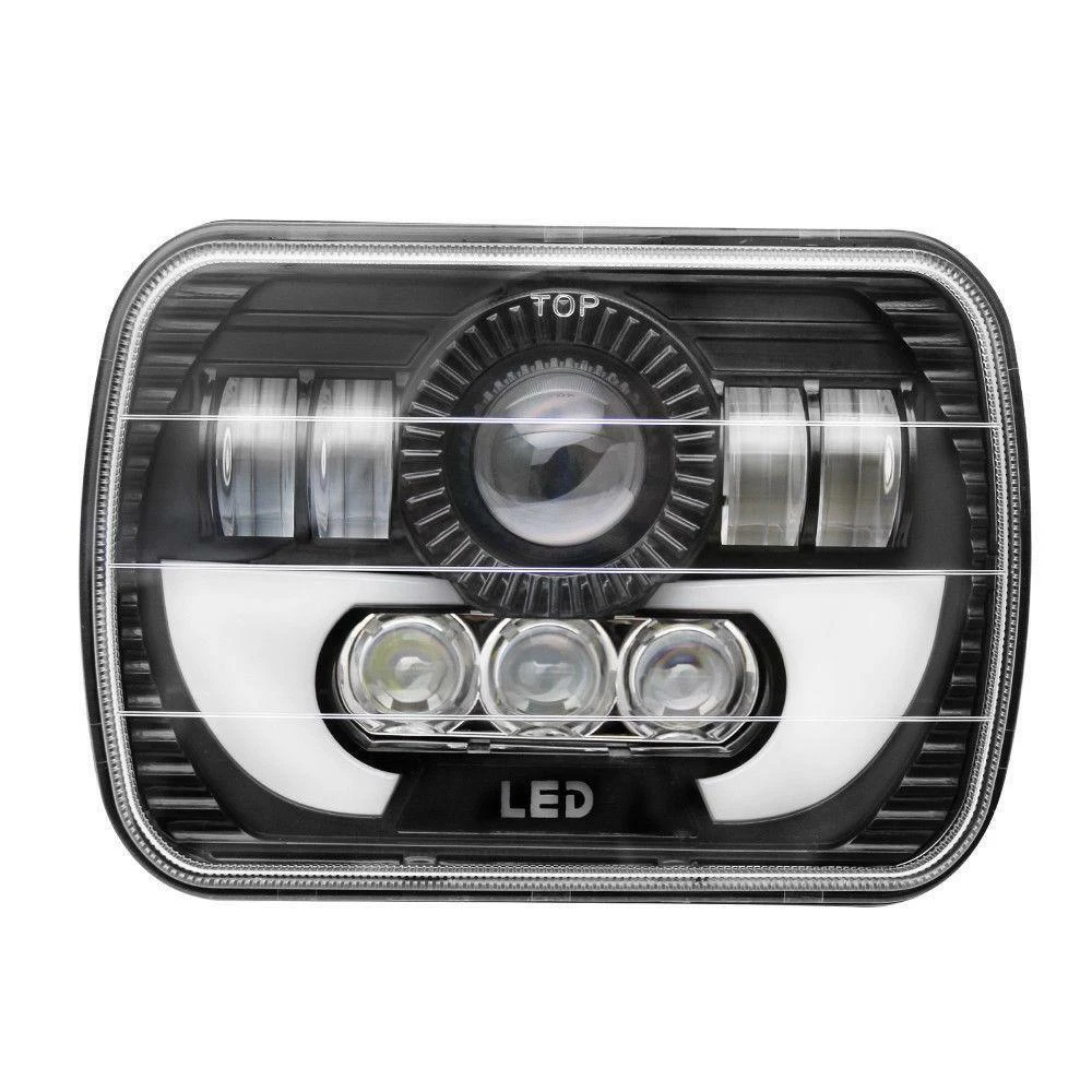 6inch Car led work light square led headlight Hi/Lo Beam led work light with DRL 5x7 offroad headlight
