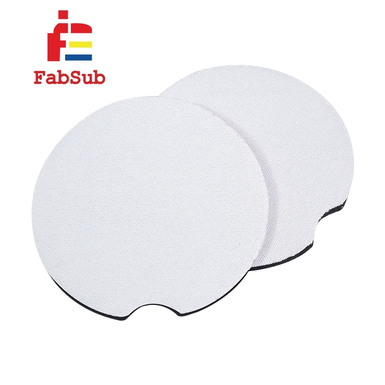 wholesale printable car coasters square round sublimation blank neoprene car coasters sublimation