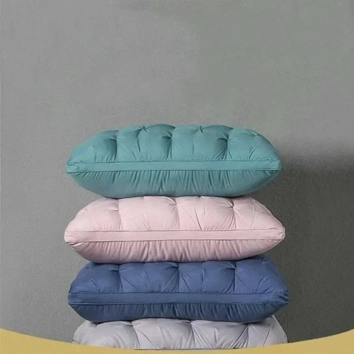 Neck Support Sleep Pillows, Ergonomic Design for Comfortable Sleep, Polyester Filling, Classic Style, Quilted, Knitted Fabric