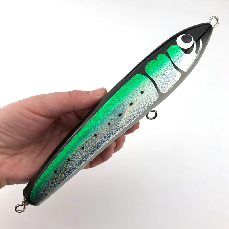 Hot Sale OEM Fishing Hard Bait 90g 120g 140g High Quality Boat Tuna Bait Stickbait Pencil Basswood Fish Lure