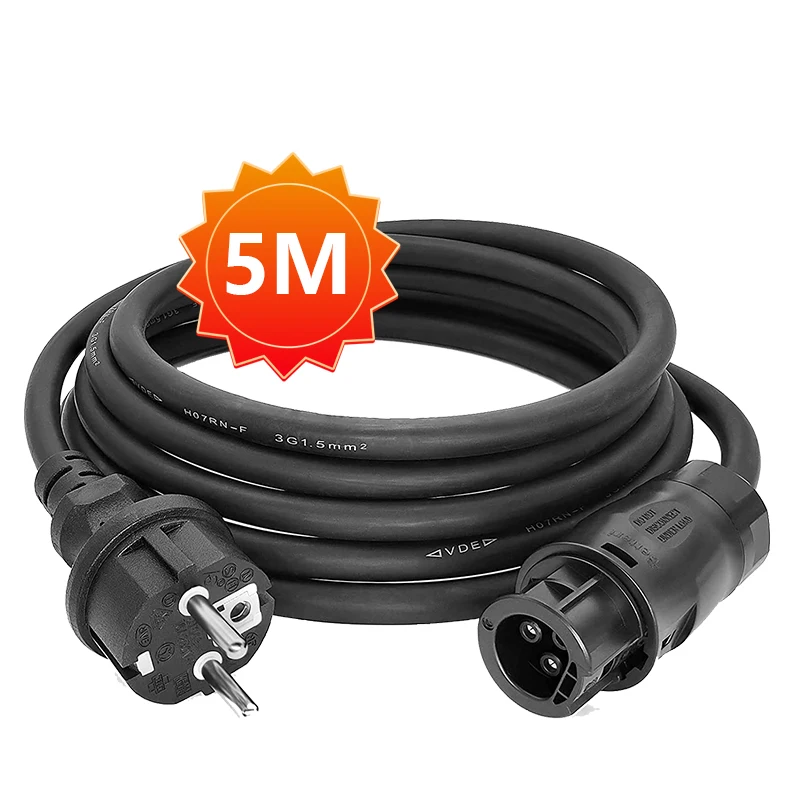betteri bc01 schuko 5m Cable Length To IP68 Schuko Plug With Rubber Wire H07RN-F 1.5mm2 Power Cable