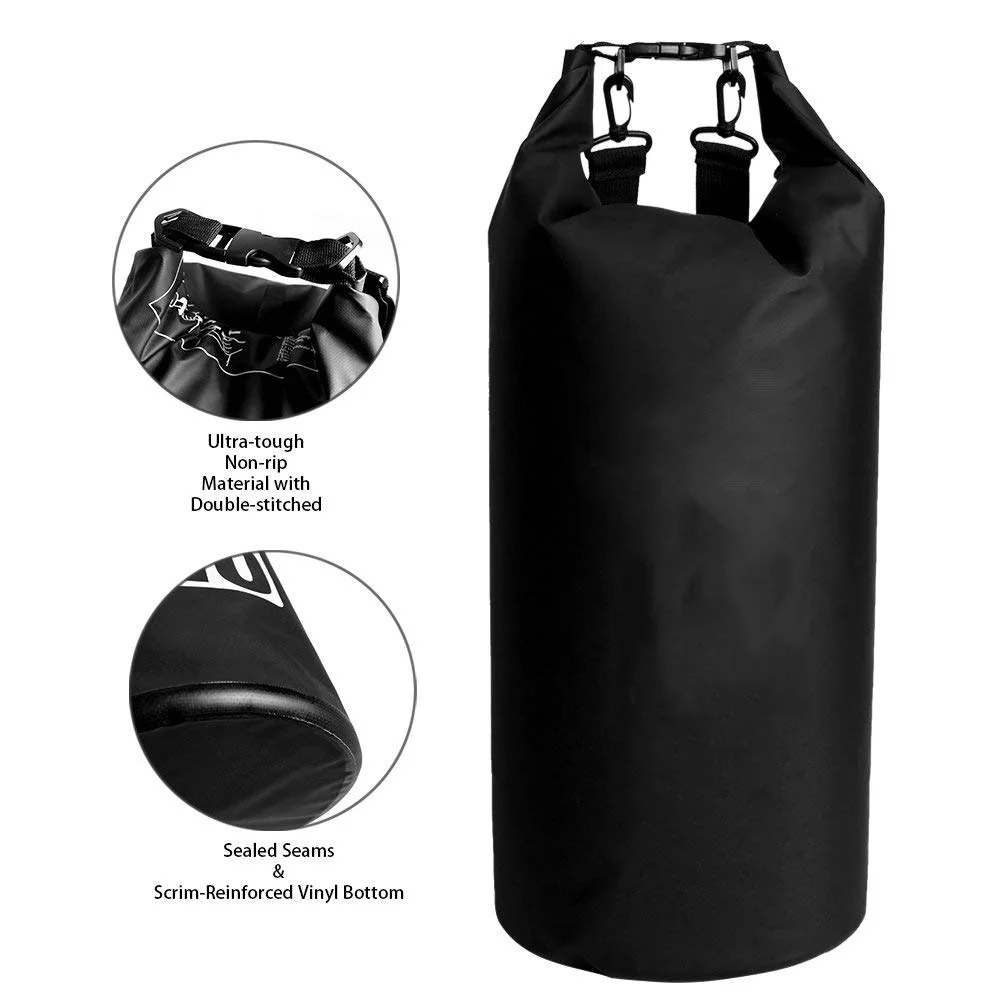 Recycled Floating Waterproof Polyester Dry Bag Portable Camouflage Lightweight Collapsible PVC Dry Duffle Bag