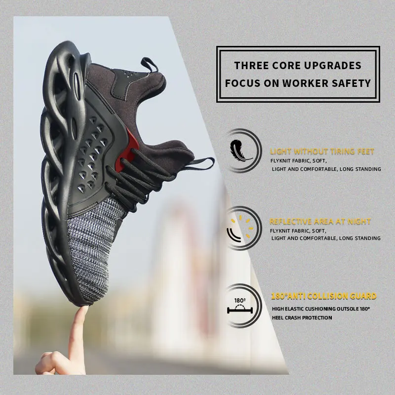 Wholesale Lightweight Acid-base Resistant Steel Toe Working Sports Safety Shoes for Men