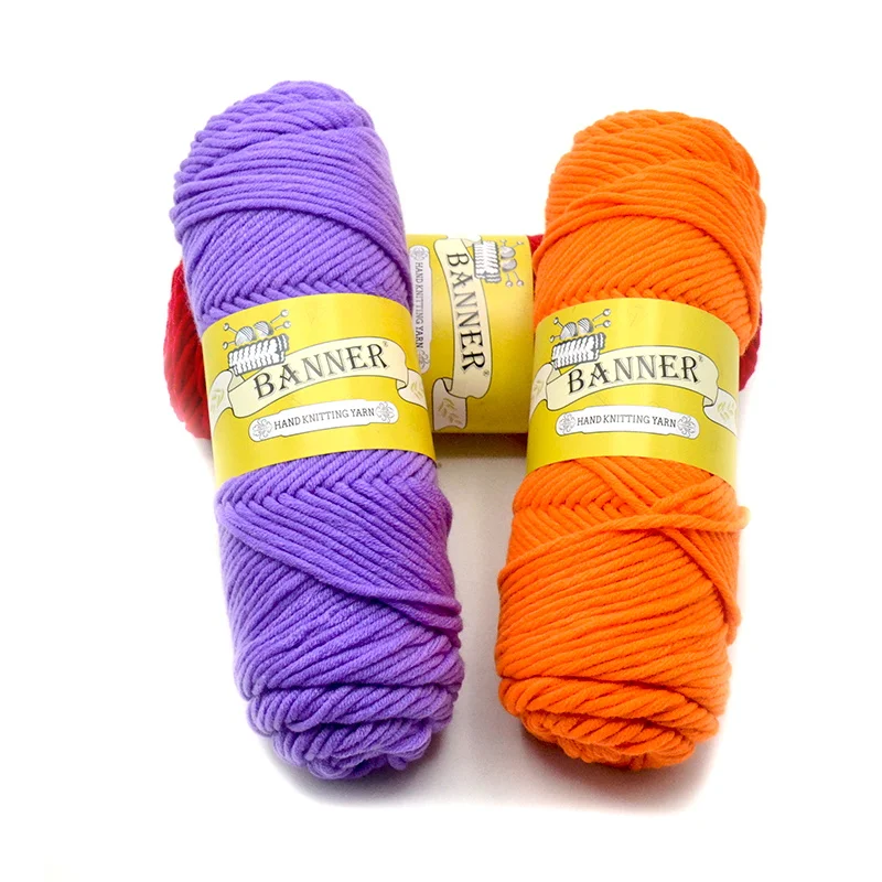 
FOR CROCHET 100% ACRYLIC YARN MILK COTTON YARN 100G 