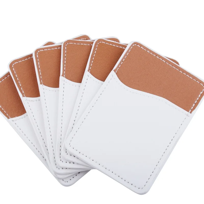 Sublimation Phone Wallet PU Leather Card Holder for Back Pocket Adhesive Cell Phone Case HTV Friendly DIY Blanks for Vinyl