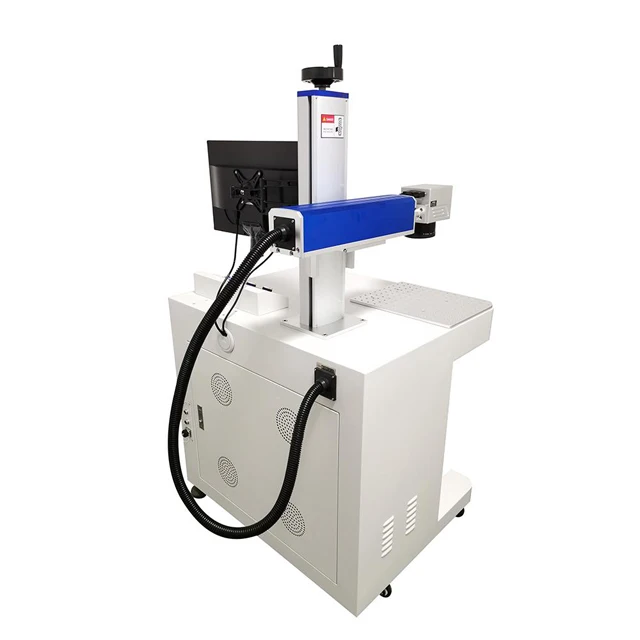 Visual Position Laser Marking Machine 20W 30W Fiber Laser Marker with Conveyor Belt