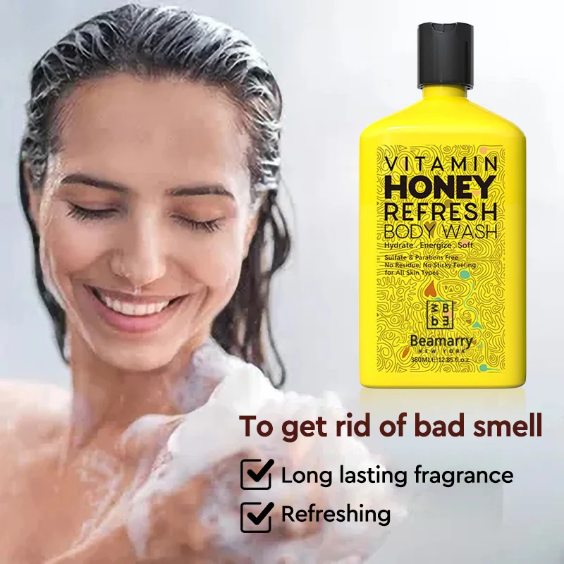 Large discount Vitamin Honey Refresh Bath Shower Gel Exfoliating Whitening Skin Hydrating Refresh Body Wash Care