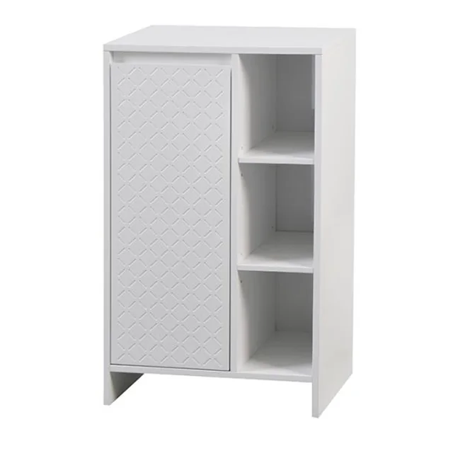 Modern wooden cabinet living room side board white sideboard with curve door design MDF cabinet