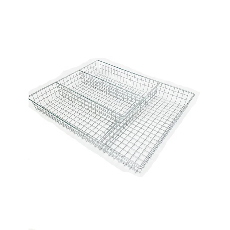 Factory Metal iron cutlery drawer organizer kitchen cutlery tray