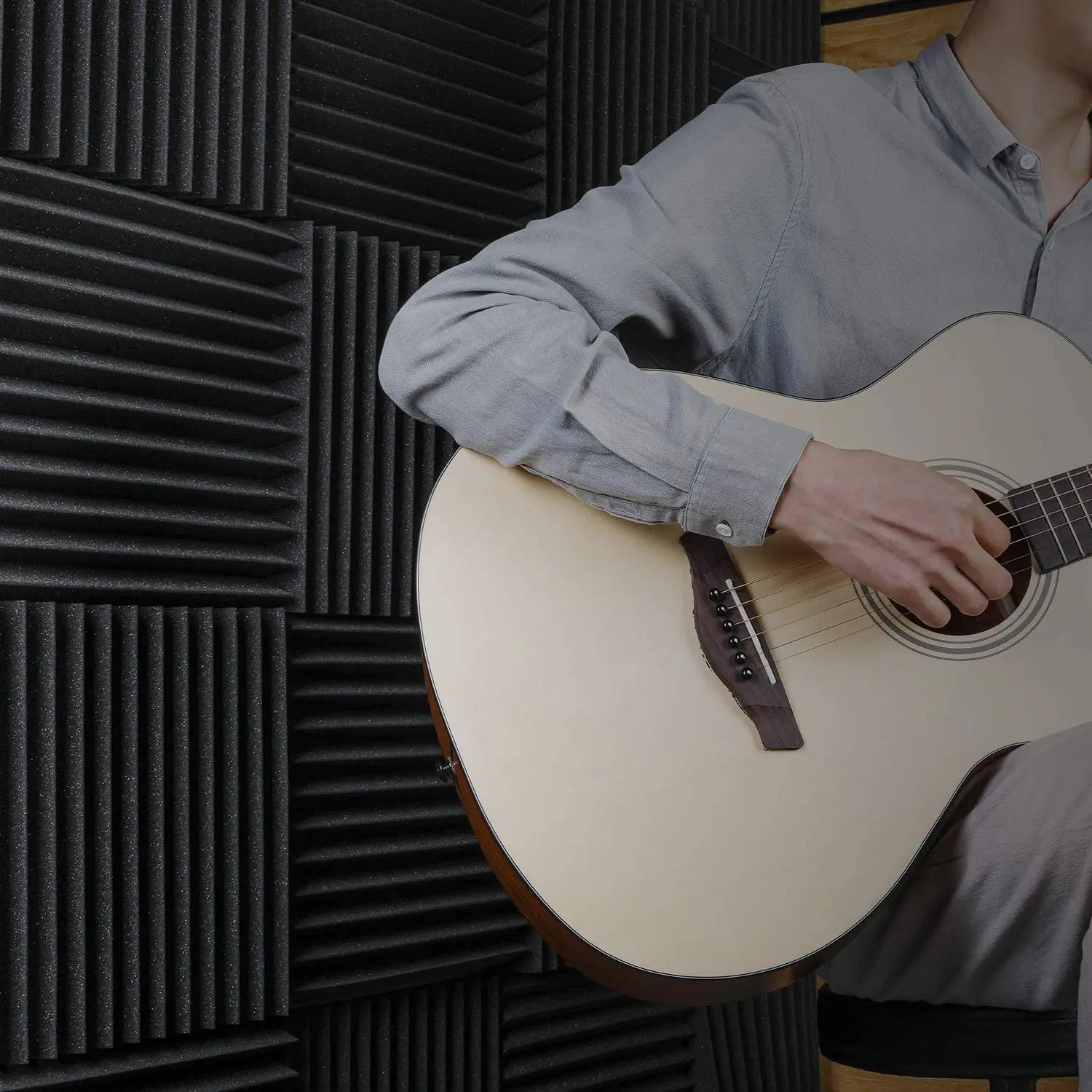 Wedge Acoustic Foam Panel Soundproofing Foam Panel Office Studio Acoustic Wedge Foam Wall Coverings Soundproof