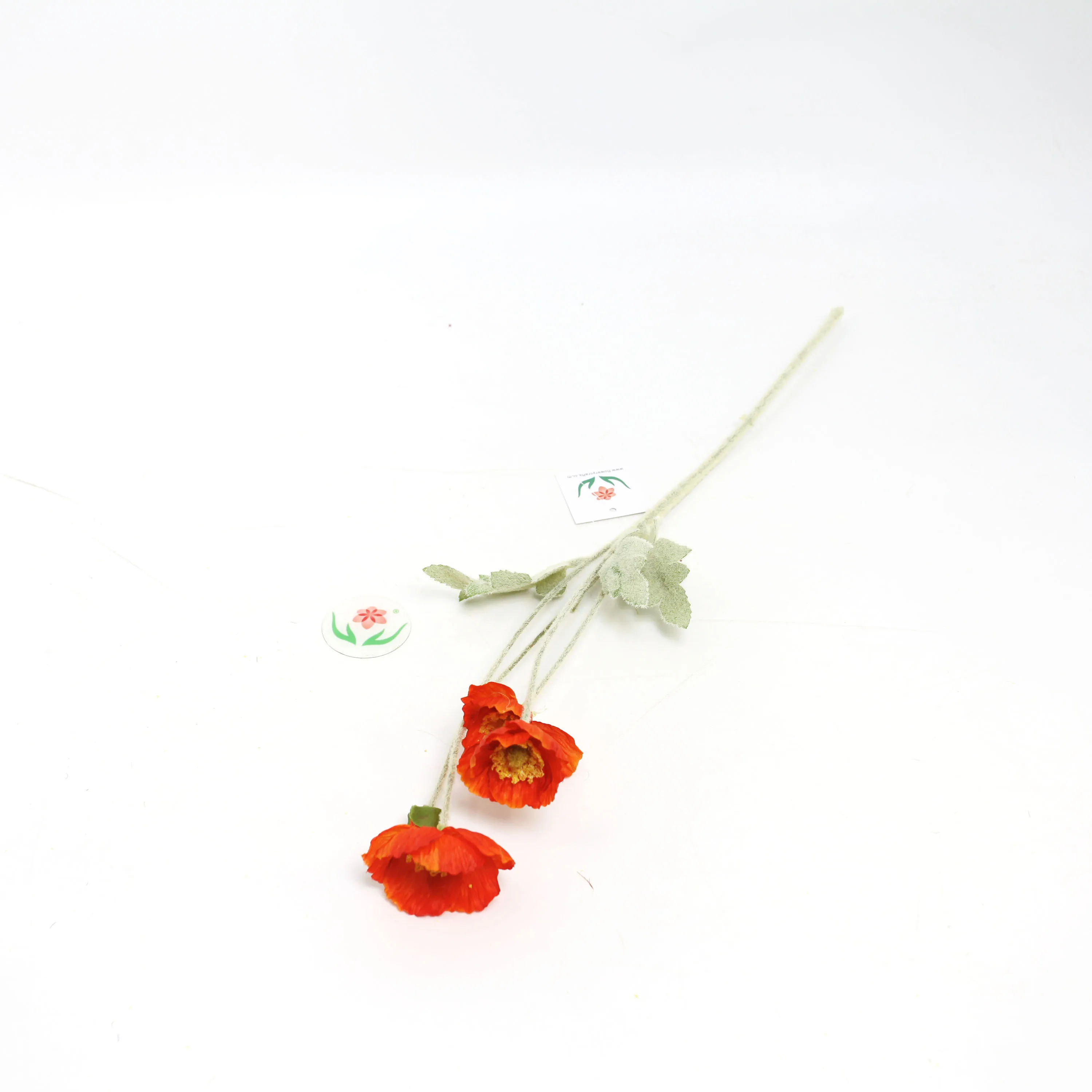 Wholesale Artificial Flowers Flocking Poppy Cosmos for Wedding Home Party Hotel Interior Decoration