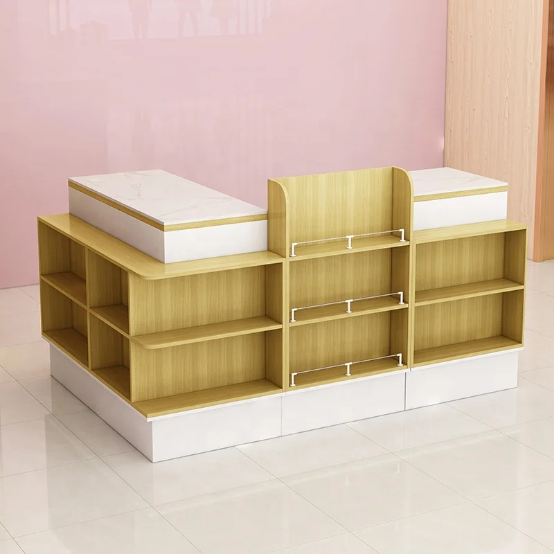 Pharmacy checkout Counter Grocery Stores Cashier. Counter with display Case