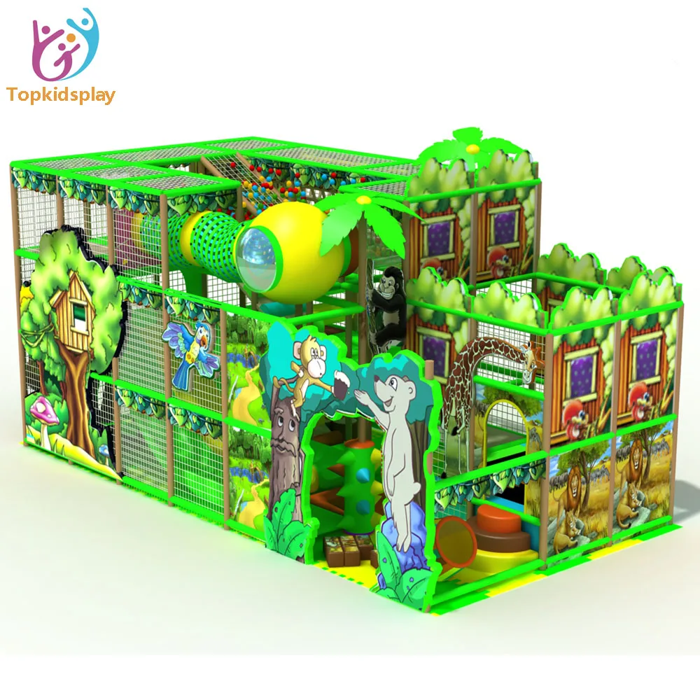 
Jungle Theme Kids Small Indoor Playground Soft Kids Playhouse For Home 