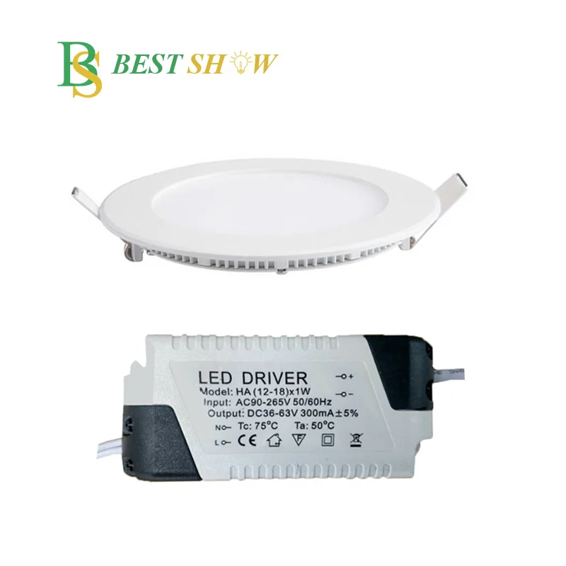 Lifud driver Aluminum box packing customized 6 8 inch 12w 18w round led panel light with junction box