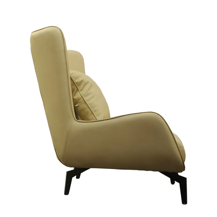 Linen Covered Living Room Leisure Chair Modern Upholstered Italian Office Chairs  Comfortable And Durable Leisure Arm Chair