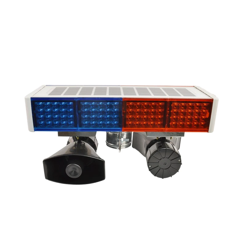 Красный синий цвет дорожный стробоскоп на солнечной энергии предупреждающий сигнал для