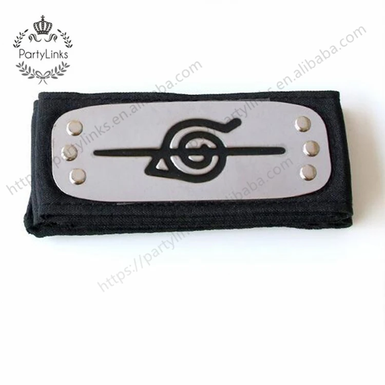 Anime Naruto Kakashi Sasuke Hidden Leaf Village Headband Konoha Cosplay Armband Headwear