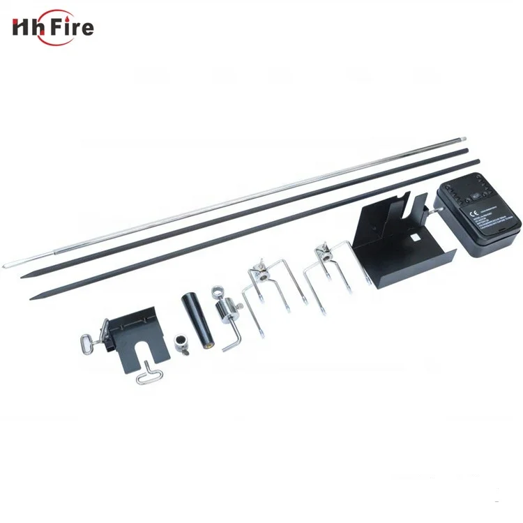 Wholesale BBQ Tool Skewer Set Spit Rotisserie Kit For Gas Grills Charcoal Grill Ring Rotisserie Kit