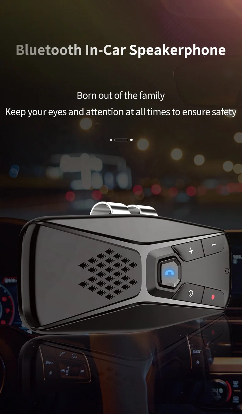 Новый автомобильный bluetooth динамик T823 гарнитура солнцезащитный козырек клипса беспроводной 5 0 музыкальный плеер в автомобиле