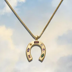 Non tarnish necklace 316 steel horseshoe jewelry accesorios mujere