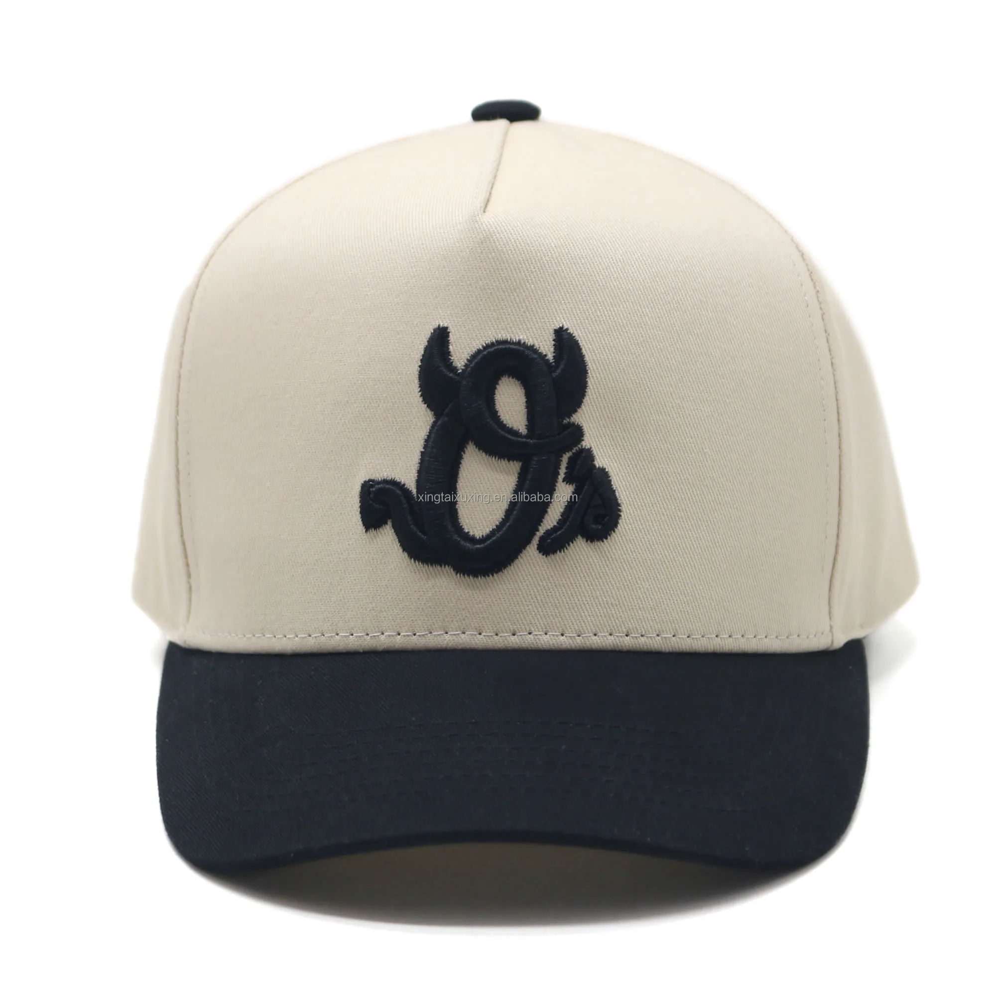high quality cotton baseball hat  curved brim with custom 3D embroidery logo cross the hat