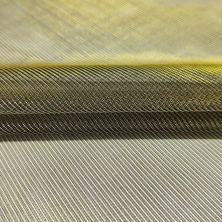 New Design Metal Fiber Material Mesh Fabric For Clothing, Fashion Gold Metallic Knit Fabric For Dresses/