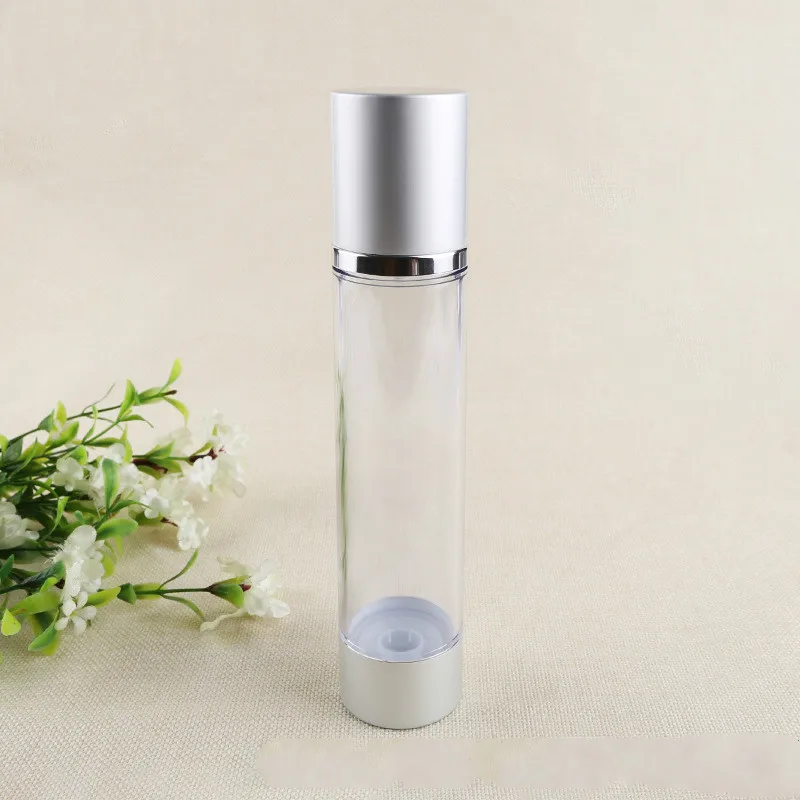 
transparent acrylic 30ml airless pump bottle for beauty cosmetics 
