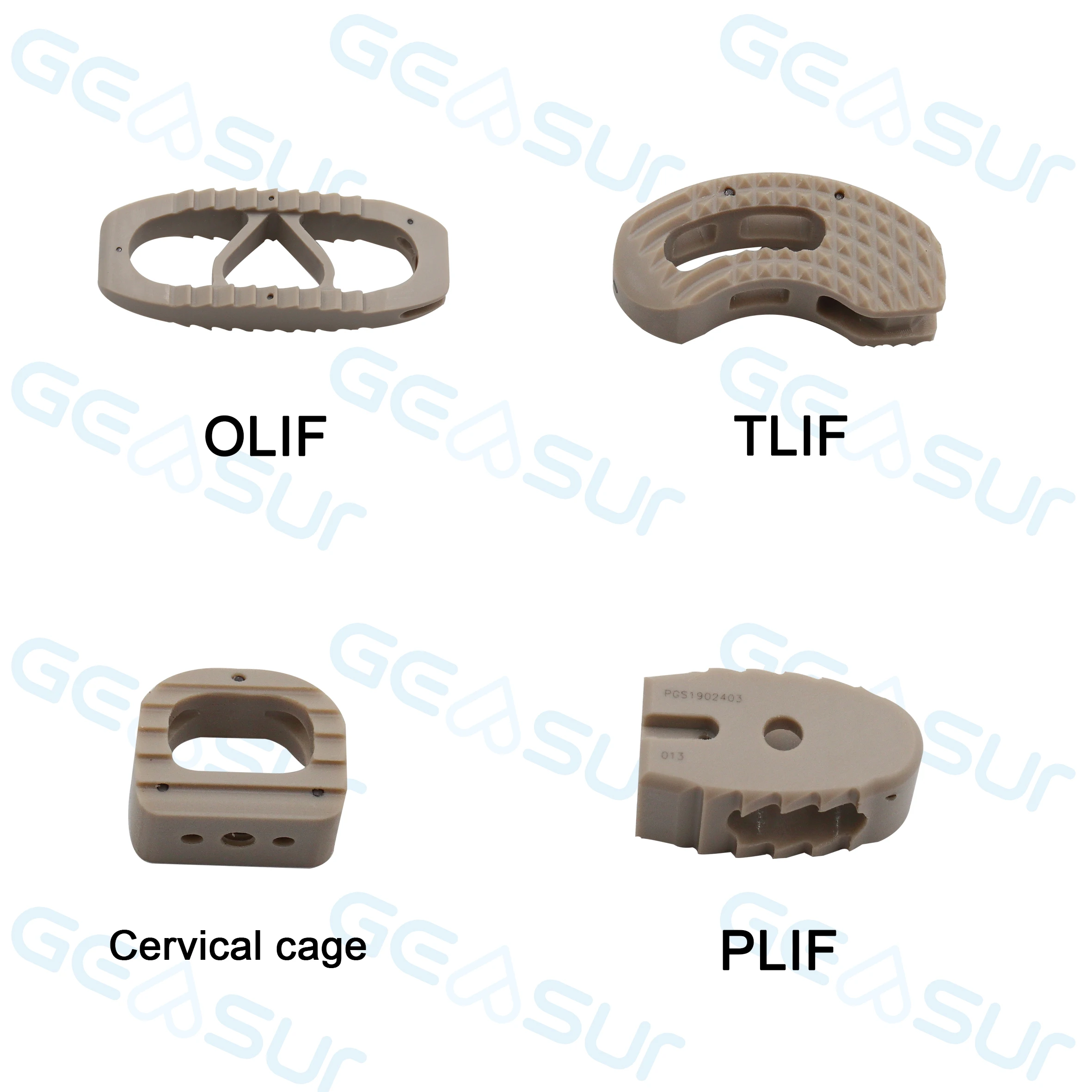 Alif Peek Cage Spine Fixation Orthopedic Implant for Anterior Thoracic Lumbar Spine Surgery Thoracic Lumbar Spinal Implants