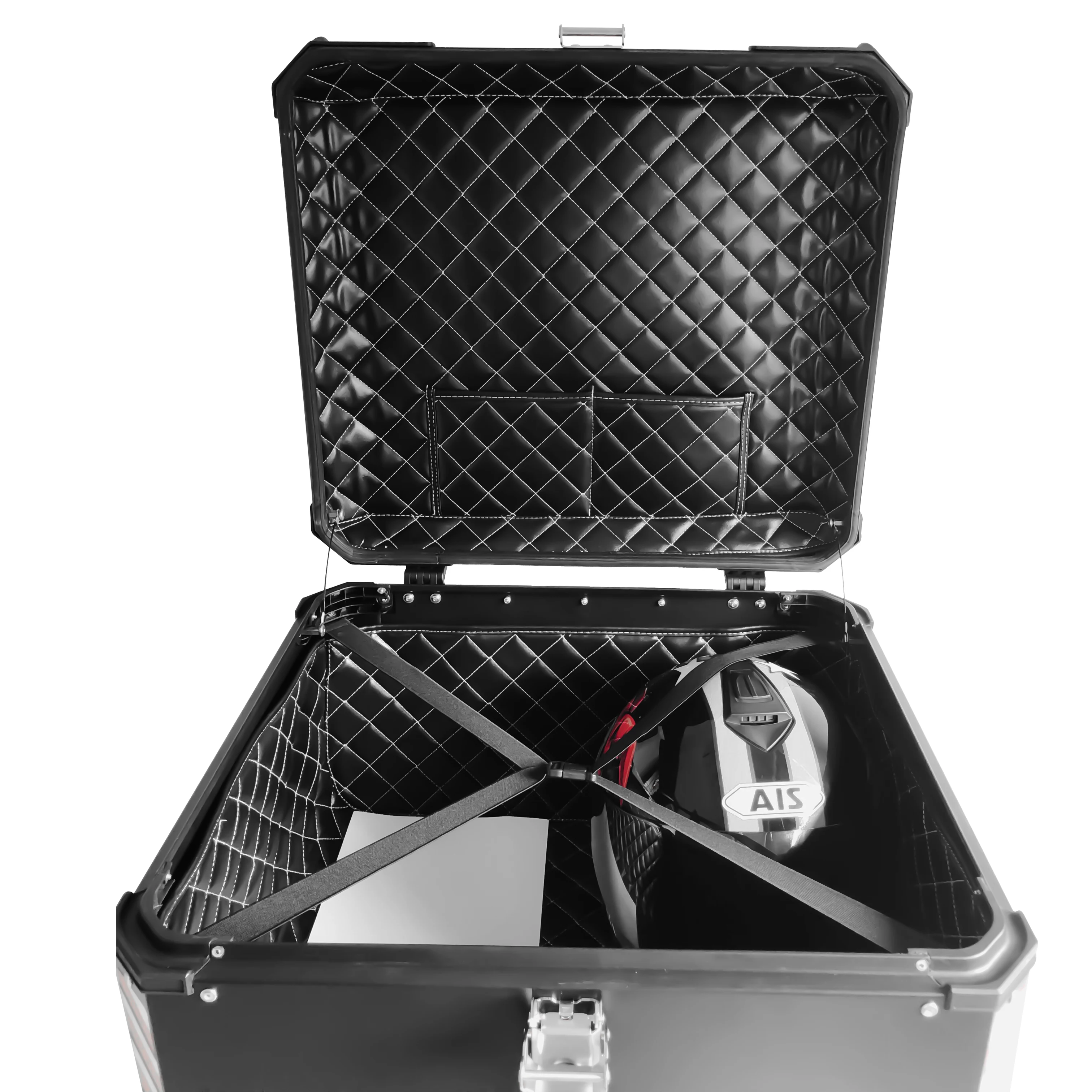 2021 Large Capacity 100L Aluminium Motorcycle Food Delivery Box Rear Luggage Top Cases Crashproof