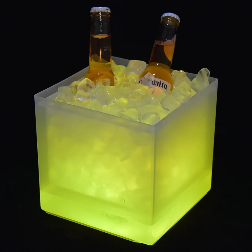 OEM мини 3.5L акриловые зеркала из акрилового пластика для баров и ночных клубов оборудование с подсветкой led ведро льда кулер водка пиво винный ледяной