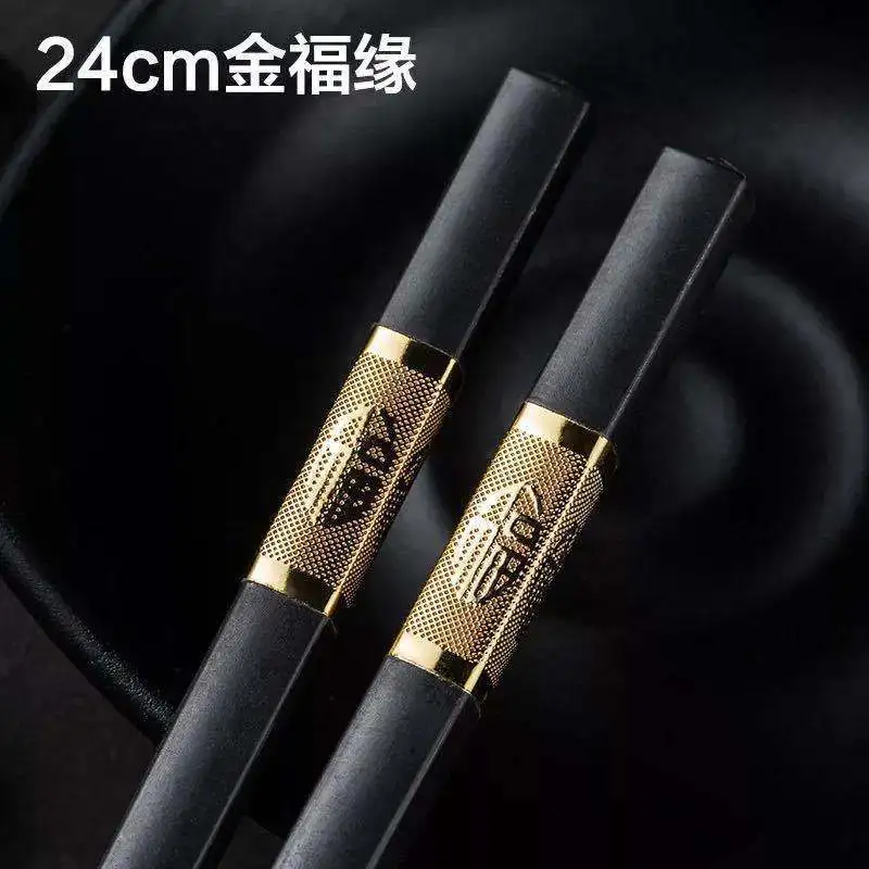 Durable Matte Black Fiberglass Chopsticks Wedding Preferences Palilos Twill Cotton Trousers Mildew-Proof Alloy Chopsticks
