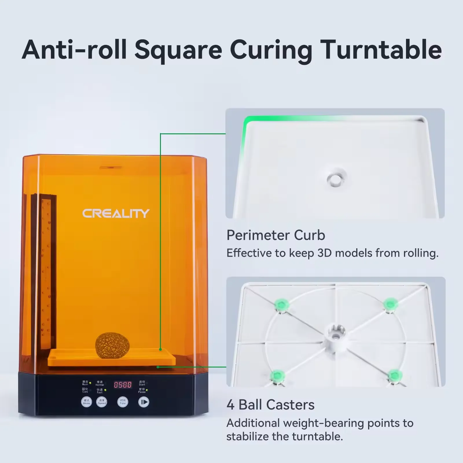 Wholesale Creality UW-03 Wash and Cure Automatic Machine 2 in 1 Upgraded Resin 3D Printer UV Curing Station