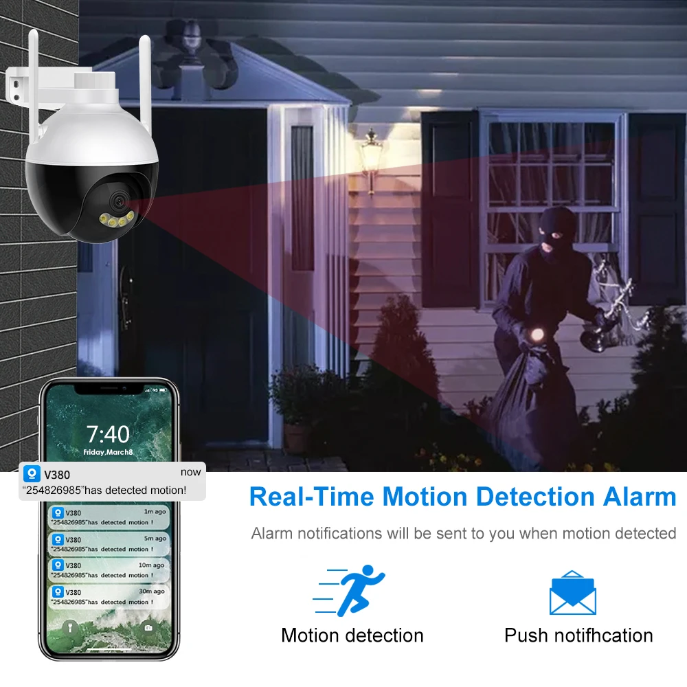 Новая модель 3MP CCTV PTZ наружная водонепроницаемая Wi-Fi беспроводная камера безопасности