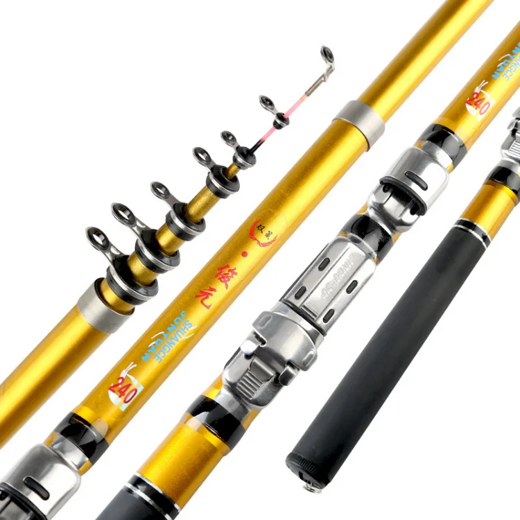 Telescopic Rock Fishing Rod 1.5-3.0m Carbon Fiber Spinning Boat/Raft Fishing Pole Sea Fishing Rods