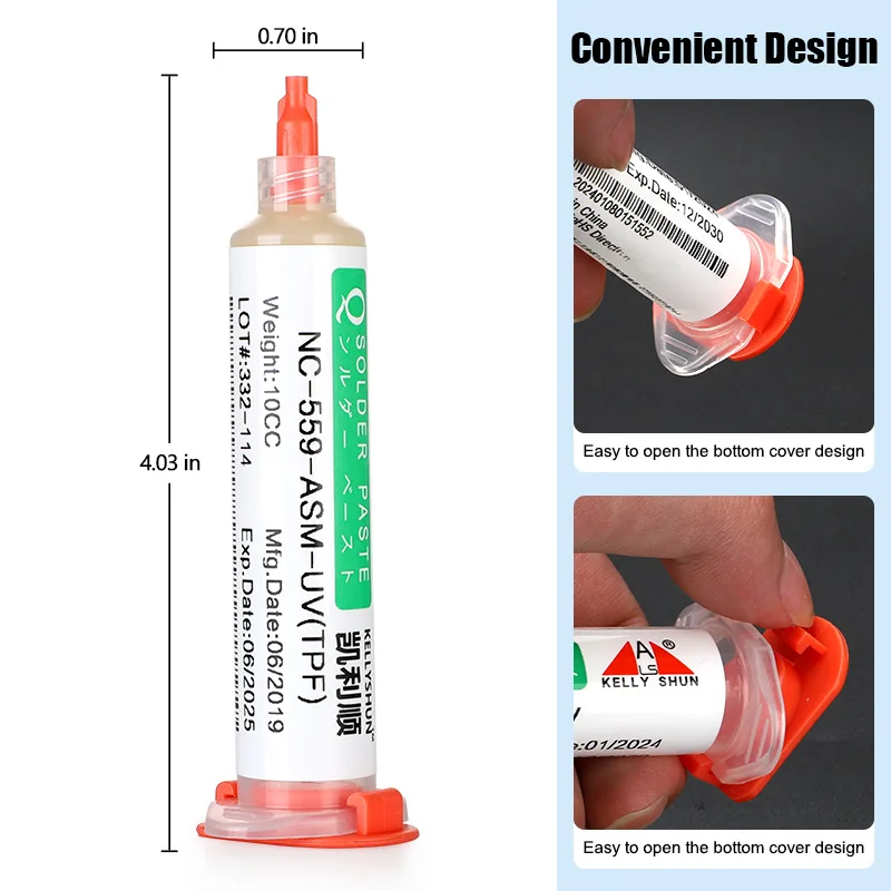 NC-559 флюс KELLYSHUN 10 мл бессвинцовая для бытовой техники BGA SMD