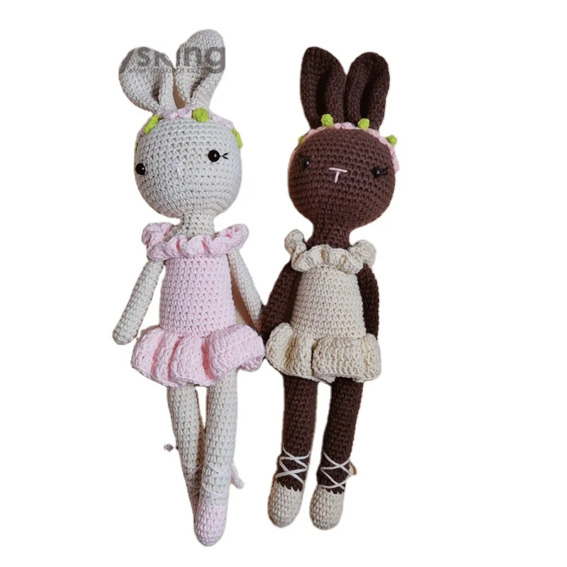 TK Ballerina bunny crochet stuffed animal amigurumi toy handmade crochet bunny Girl Doll gifts