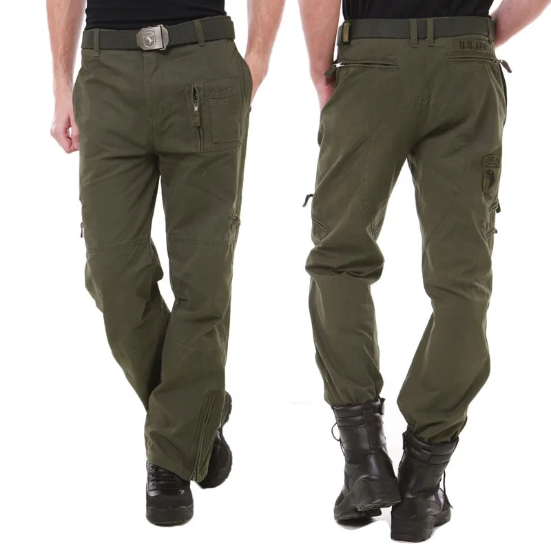
Wholesale High Quality Cotton Casual Full Length Trousers Tactical Military Cargo Pants for Men 