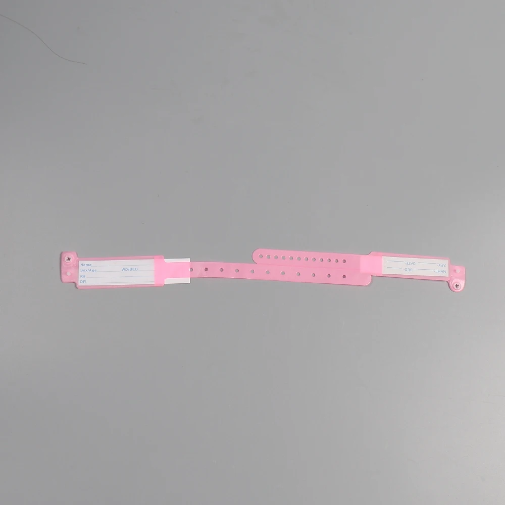 PINK color Card insert type Disposable hospital patient Mom and baby  PVC plastic ID/Identification bands