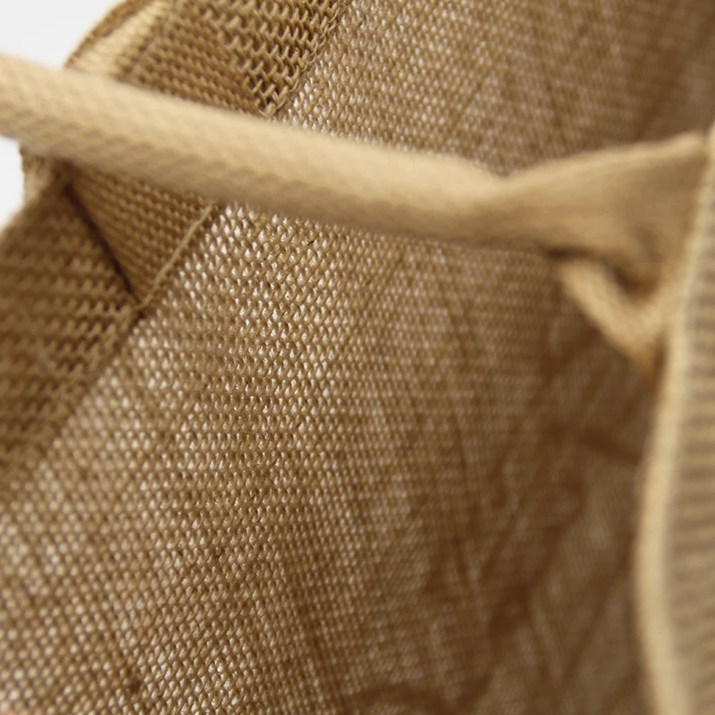 Portable Travel Toiletry Organizer Plain Blank Custom Logo Makeup Linen Pouch Jute Cosmetic Bag with Zipper