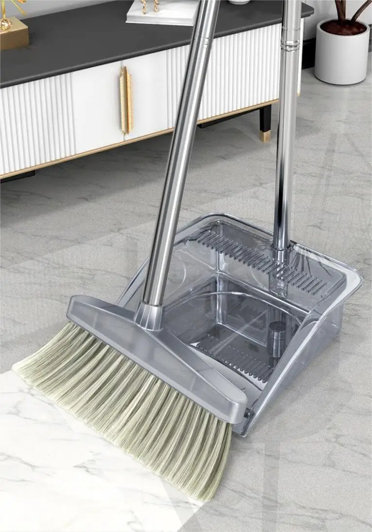 Cleaning Supplies Foldable Broom And Dustpan Set Plastic Brooms & Dustpans