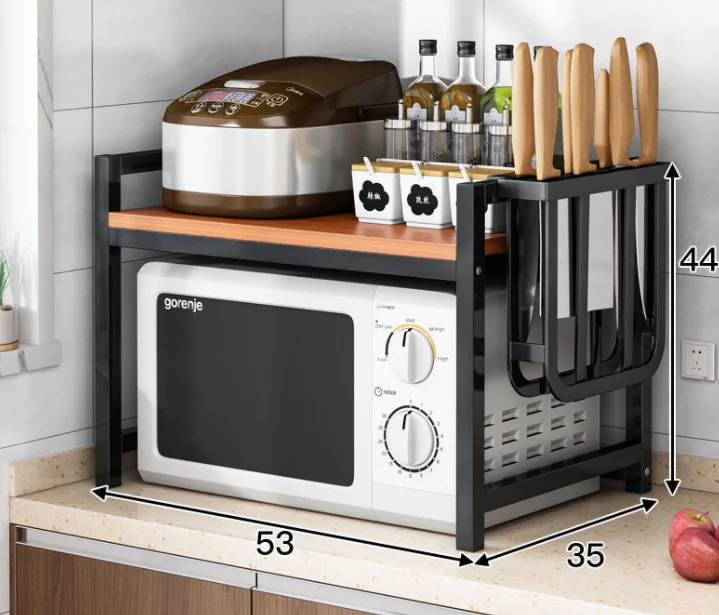 KALA Kitchen Rotating Storage Shelves Rack Multi Layer Removable Basket Shelf Organizer Rolling Wheels with Metal Carton