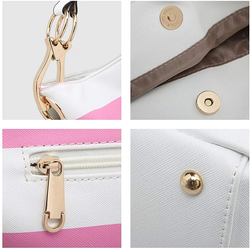 customized Women Hobo Bags Shoulder Handbags Hobo Purses Big Hook Hardware and Wide Strap