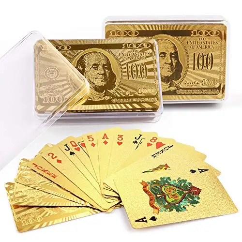 Custom your design waterproof gold/sliver/black foil playing card custom colorful gold Customized playing cards poker cards
