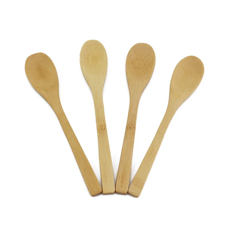 
Eco friendly recycling spoon biodegradable flat long handle bamboo spoon 