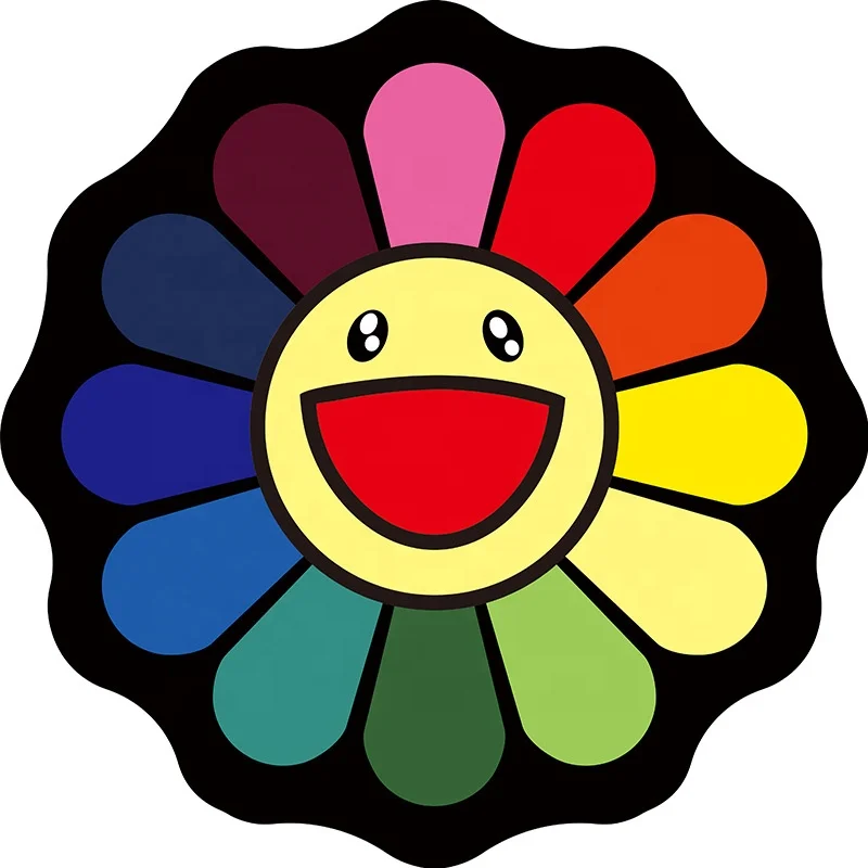 Круглый ковер детский утолщенный мультяшный Дизайн Улыбки INS моющийся пушистый напольный коврик